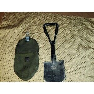 Vietnam Era Military Entrenching tool Army Folding Shovel Ames 83  & Case, VTG